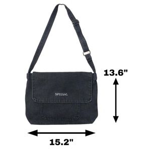 Black letter graphic tote bag